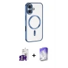 ieg™ iPhone 16 Kılıf Nova Işık Özel Seri - Siyah Bilvis 5in1 3D Magic Cam Ekran Koruyucu + Bilvis Titan Kamera Lens - PE