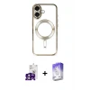ieg™ iPhone 16 Kılıf Nova Işık Özel Seri - Siyah Bilvis 5in1 3D Magic Cam Ekran Koruyucu + Bilvis Titan Kamera Lens - PE
