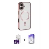 ieg™ iPhone 16 Kılıf Nova Işık Özel Seri - Siyah Bilvis 5in1 3D Magic Cam Ekran Koruyucu + Bilvis Titan Kamera Lens - PE