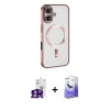 ieg™ iPhone 16 Kılıf Nova Işık Özel Seri - Siyah Bilvis 5in1 5D Magic Hayalet Cam Ekran Koruyucu + Bilvis Titan Kamera Lens - PE