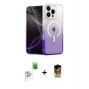 ieg™ iPhone 16 Pro Kılıf Eksen Minimal Özel Seri - Siyah Buffer Cam Ekran Koruyucu + Raze Metal Kamera Lens - BZ
