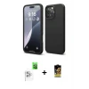 ieg™ iPhone 16 Pro Kılıf Kozmos Yansıma Özel Seri - Siyah Buffer Cam Ekran Koruyucu + Raze Metal Kamera Lens - BZ