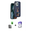 ieg™ iPhone 16 Pro Kılıf Nova Form Koleksiyonu - Siyah Bilvis 5in1 3D Magic Cam Ekran Koruyucu + Raze Metal Kamera Lens - SH