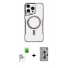 ieg™ iPhone 16 Pro Kılıf Yadigar Klasik Özel Seri - Siyah Bilvis 3D Mat Cam Ekran Koruyucu + Raze Metal Kamera Lens - BZ