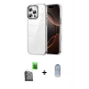 ieg™ iPhone 16 Pro Kılıf Yörünge Form - Siyah Joko Magic 5D Cam + Raze Metal Kamera Lens - SH