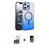 ieg™ iPhone 16 Pro Max Kılıf Ahenk Doku Özel Seri - Siyah Buffer Hayalet Cam Ekran Koruyucu + Bilvis Titan Kamera Lens - GS