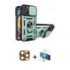 ieg™ iPhone 16 Pro Max Kılıf Ahenk Klasik - Siyah 3D Antistatik Seramik Nano Ekran Koruyucu + Pers Alüminyum Kamera Lens - CLTM