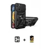 ieg™ iPhone 16 Pro Max Kılıf Ahenk Klasik - Siyah Buffer Cam Ekran Koruyucu + PVD Metal Kamera Lens - GS