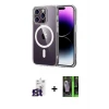 ieg™ iPhone 16 Pro Max Kılıf Ahenk Minimal Serisi - Şeffaf 360 Full Body Arka Koruyucu + Bilvis Titan Kamera Lens - TMGI