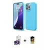 ieg™ iPhone 16 Pro Max Kılıf Ahenk Serisi - Siyah Buffer Cam Ekran Koruyucu + Bilvis Titan Kamera Lens - SH