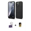 ieg™ iPhone 16 Pro Max Kılıf Ahenk Serisi - Siyah Buffer Cam Ekran Koruyucu + Bilvis Titan Kamera Lens - SH
