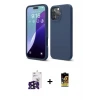 ieg™ iPhone 16 Pro Max Kılıf Ahenk Serisi - Siyah Buffer Cam Ekran Koruyucu + Bilvis Titan Kamera Lens - SH