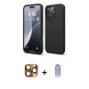 ieg™ iPhone 16 Pro Max Kılıf Ahenk Serisi - Siyah Joko Magic 5D Cam + Pers Alüminyum Kamera Lens - CLTM