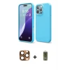 ieg™ iPhone 16 Pro Max Kılıf Ahenk Serisi - Siyah Joko Magic 5D Hayalet Cam + Pers Alüminyum Kamera Lens - CLTM