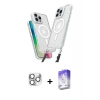 ieg™ iPhone 16 Pro Max Kılıf Atlas Doku Koleksiyonu - Siyah Bilvis 5in1 3D Magic Cam Ekran Koruyucu + Pers Alüminyum Kamera Lens - GS