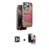 ieg™ iPhone 16 Pro Max Kılıf Atlas Minimal Özel Seri - Siyah 3D Antistatik Mat Seramik Nano Ekran Koruyucu + PVD Metal Kamera Lens - SH