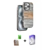ieg™ iPhone 16 Pro Max Kılıf Atlas Minimal Özel Seri - Siyah Bilvis 5in1 3D Magic Cam Ekran Koruyucu + Raze Metal Kamera Lens - CLTM