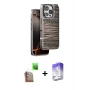 ieg™ iPhone 16 Pro Max Kılıf Atlas Minimal Özel Seri - Siyah Bilvis 5in1 3D Magic Cam Ekran Koruyucu + Raze Metal Kamera Lens - CLTM