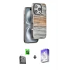 ieg™ iPhone 16 Pro Max Kılıf Atlas Minimal Özel Seri - Siyah Bilvis 5in1 3D Magic Cam Ekran Koruyucu + Raze Metal Kamera Lens - SH