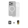 ieg™ iPhone 16 Pro Max Kılıf Çekirdek Klasik - Siyah Buffer Cam Ekran Koruyucu + PVD Metal Kamera Lens - SH