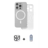 ieg™ iPhone 16 Pro Max Kılıf Çekirdek Klasik - Siyah Joko Magic 5D Cam + Pers Alüminyum Kamera Lens - GI