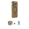ieg™ iPhone 16 Pro Max Kılıf Çekirdek Modern Prime - Siyah Joko Magic 5D Cam + Pers Alüminyum Kamera Lens - CLTM