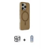 ieg™ iPhone 16 Pro Max Kılıf Çekirdek Modern Prime - Siyah Joko Magic 5D Cam + Pers Alüminyum Kamera Lens - GI