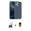 ieg™ iPhone 16 Pro Max Kılıf Doruk Form Serisi - Siyah Buffer Cam Ekran Koruyucu + Bilvis Titan Kamera Lens - GS