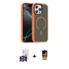 ieg™ iPhone 16 Pro Max Kılıf Doruk Form Serisi - Siyah Buffer Cam Ekran Koruyucu + Bilvis Titan Kamera Lens - GS