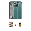 ieg™ iPhone 16 Pro Max Kılıf Doruk Klasik Özel Seri - Siyah Buffer Cam Ekran Koruyucu + Pers Alüminyum Kamera Lens - CLTM