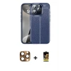 ieg™ iPhone 16 Pro Max Kılıf Doruk Klasik Özel Seri - Siyah Buffer Cam Ekran Koruyucu + Pers Alüminyum Kamera Lens - CLTM