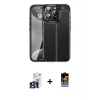 ieg™ iPhone 16 Pro Max Kılıf Doruk Klasik Özel Seri - Siyah Buffer Hayalet Cam Ekran Koruyucu + Bilvis Titan Kamera Lens - TMGI