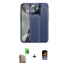 ieg™ iPhone 16 Pro Max Kılıf Doruk Klasik Özel Seri - Siyah Buffer Hayalet Cam Ekran Koruyucu + Raze Metal Kamera Lens - CLTM