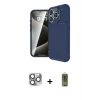 ieg™ iPhone 16 Pro Max Kılıf Eksen Form Prime - Siyah Joko Magic 5D Hayalet Cam + Pers Alüminyum Kamera Lens - GI