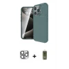 ieg™ iPhone 16 Pro Max Kılıf Eksen Form Prime - Siyah Joko Magic 5D Hayalet Cam + Pers Alüminyum Kamera Lens - GI