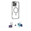 ieg™ iPhone 16 Pro Max Kılıf Eksen Klasik Koleksiyonu - Siyah 3D Antistatik Seramik Nano Ekran Koruyucu + Bilvis Titan Kamera Lens - GS