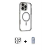 ieg™ iPhone 16 Pro Max Kılıf Eksen Klasik Koleksiyonu - Siyah Joko Magic 5D Cam + Pers Alüminyum Kamera Lens - GS