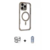 ieg™ iPhone 16 Pro Max Kılıf Eksen Klasik Koleksiyonu - Siyah Joko Magic 5D Cam + Pers Alüminyum Kamera Lens - GS