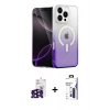 ieg™ iPhone 16 Pro Max Kılıf Eksen Minimal Özel Seri - Siyah Bilvis 3X AR Hayalet Cam Ekran Koruyucu + Bilvis Titan Kamera Lens - SH