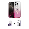 ieg™ iPhone 16 Pro Max Kılıf Eksen Minimal Özel Seri - Siyah Bilvis 3X AR Hayalet Cam Ekran Koruyucu + Bilvis Titan Kamera Lens - SH