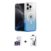 ieg™ iPhone 16 Pro Max Kılıf Eksen Minimal Özel Seri - Siyah Bilvis 3X AR Hayalet Cam Ekran Koruyucu + Bilvis Titan Kamera Lens - SH