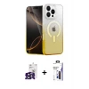 ieg™ iPhone 16 Pro Max Kılıf Eksen Minimal Özel Seri - Siyah Bilvis 3X AR Hayalet Cam Ekran Koruyucu + Bilvis Titan Kamera Lens - SH