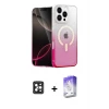 ieg™ iPhone 16 Pro Max Kılıf Eksen Minimal Özel Seri - Siyah Bilvis 5in1 3D Magic Cam Ekran Koruyucu + PVD Metal Kamera Lens - SH