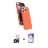 ieg™ iPhone 16 Pro Max Kılıf İz Işık Koleksiyonu - Siyah Bilvis 5in1 3D Magic Cam Ekran Koruyucu + Bilvis Titan Kamera Lens - SH