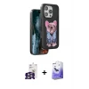 ieg™ iPhone 16 Pro Max Kılıf İz Minimal Koleksiyonu - Siyah Bilvis 5in1 5D Magic Hayalet Cam Ekran Koruyucu + Bilvis Titan Kamera Lens - GS