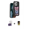 ieg™ iPhone 16 Pro Max Kılıf İz Minimal Koleksiyonu - Siyah Buffer Cam Ekran Koruyucu + Bilvis Titan Kamera Lens - SH