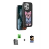 ieg™ iPhone 16 Pro Max Kılıf İz Minimal Koleksiyonu - Siyah Buffer Hayalet Cam Ekran Koruyucu + Raze Metal Kamera Lens - SH