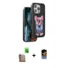 ieg™ iPhone 16 Pro Max Kılıf İz Minimal Koleksiyonu - Siyah Buffer Hayalet Cam Ekran Koruyucu + Raze Metal Kamera Lens - CLTM