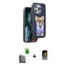 ieg™ iPhone 16 Pro Max Kılıf İz Minimal Koleksiyonu - Siyah Buffer Hayalet Cam Ekran Koruyucu + Raze Metal Kamera Lens - SH