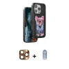 ieg™ iPhone 16 Pro Max Kılıf İz Minimal Koleksiyonu - Siyah Joko Magic 5D Cam + Pers Alüminyum Kamera Lens - CLTM